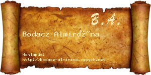 Bodacz Almiréna névjegykártya